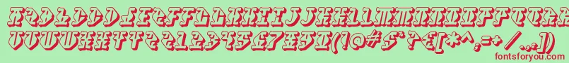 Stupefaction ffy Font – Red Fonts on Green Background