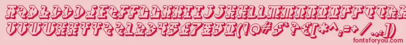 Stupefaction ffy Font – Red Fonts on Pink Background