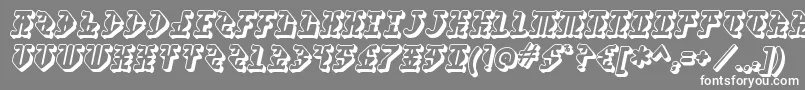 フォントStupefaction ffy – 灰色の背景に白い文字