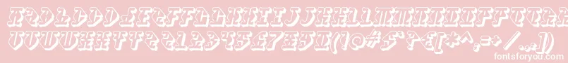 Stupefaction ffy Font – White Fonts on Pink Background