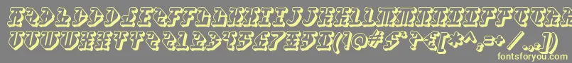 Stupefaction ffy Font – Yellow Fonts on Gray Background