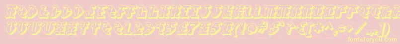 Stupefaction ffy Font – Yellow Fonts on Pink Background