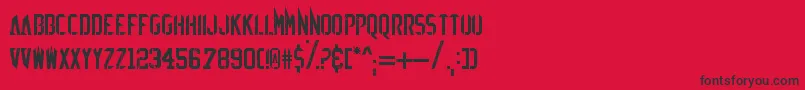 EzSharpz Font – Black Fonts on Red Background