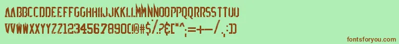 EzSharpz Font – Brown Fonts on Green Background