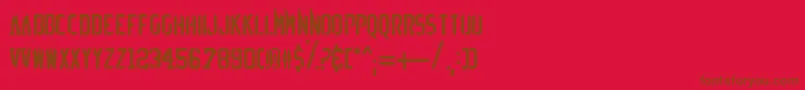 EzSharpz Font – Brown Fonts on Red Background
