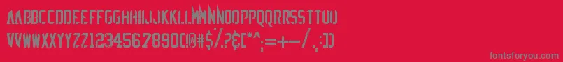 EzSharpz-Schriftart – Graue Schriften auf rotem Hintergrund