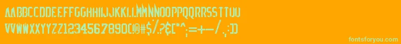 EzSharpz Font – Green Fonts on Orange Background