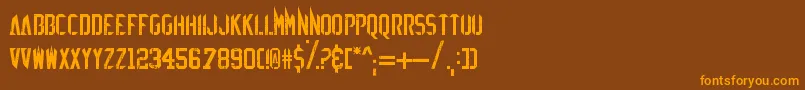 EzSharpz Font – Orange Fonts on Brown Background