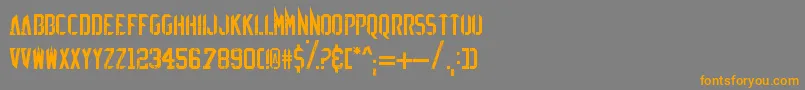 EzSharpz Font – Orange Fonts on Gray Background