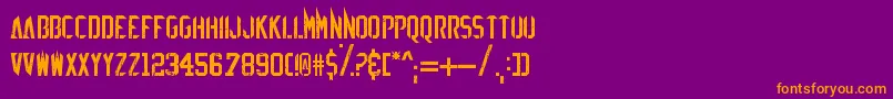EzSharpz Font – Orange Fonts on Purple Background