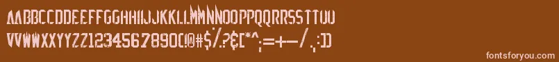 EzSharpz Font – Pink Fonts on Brown Background