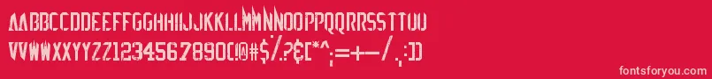 EzSharpz Font – Pink Fonts on Red Background