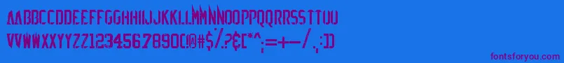 EzSharpz Font – Purple Fonts on Blue Background