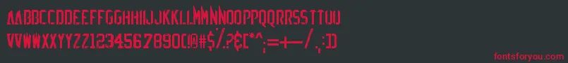 EzSharpz Font – Red Fonts on Black Background