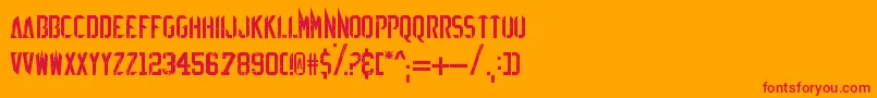EzSharpz Font – Red Fonts on Orange Background
