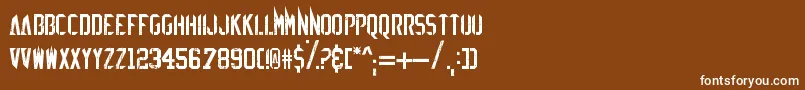 EzSharpz Font – White Fonts on Brown Background