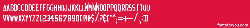 EzSharpz Font – White Fonts on Red Background
