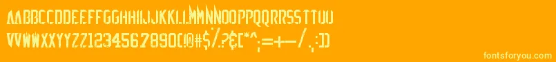 EzSharpz Font – Yellow Fonts on Orange Background