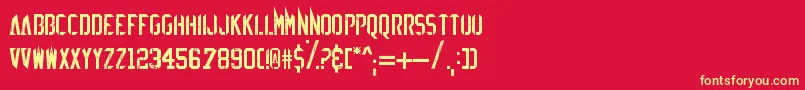 EzSharpz Font – Yellow Fonts on Red Background