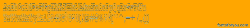 GildiaotlRegular Font – Blue Fonts on Orange Background