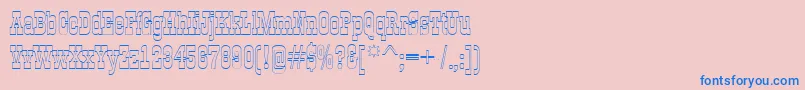 GildiaotlRegular Font – Blue Fonts on Pink Background