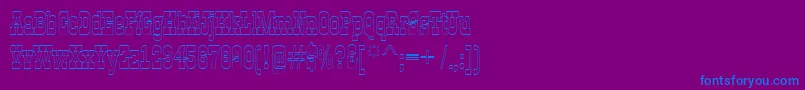 Czcionka GildiaotlRegular – niebieskie czcionki na fioletowym tle