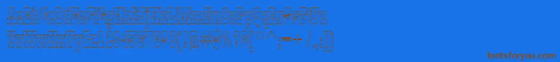 GildiaotlRegular Font – Brown Fonts on Blue Background