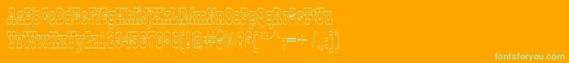 GildiaotlRegular Font – Green Fonts on Orange Background