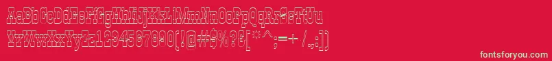 Шрифт GildiaotlRegular – зелёные шрифты на красном фоне