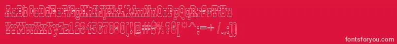 フォントGildiaotlRegular – 赤い背景にピンクのフォント