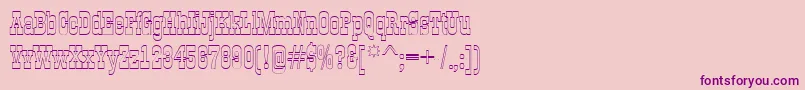 フォントGildiaotlRegular – ピンクの背景に紫のフォント