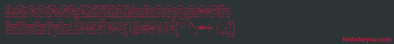フォントGildiaotlRegular – 黒い背景に赤い文字
