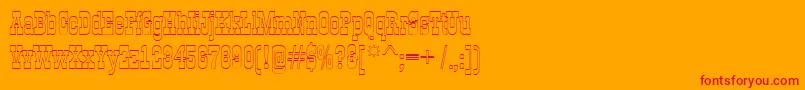 GildiaotlRegular Font – Red Fonts on Orange Background