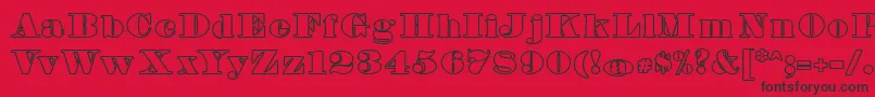 FetteBauerscheAntiquaUnz1Hollow Font – Black Fonts on Red Background