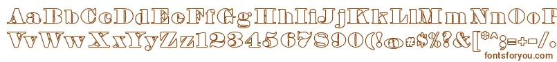 FetteBauerscheAntiquaUnz1Hollow Font – Brown Fonts on White Background