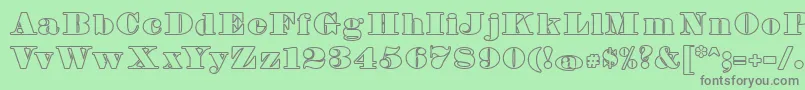 FetteBauerscheAntiquaUnz1Hollow Font – Gray Fonts on Green Background