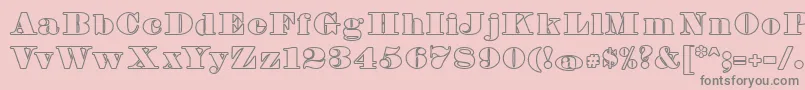 FetteBauerscheAntiquaUnz1Hollow Font – Gray Fonts on Pink Background