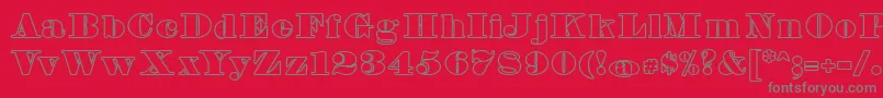 Шрифт FetteBauerscheAntiquaUnz1Hollow – серые шрифты на красном фоне