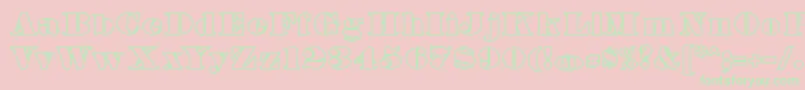 FetteBauerscheAntiquaUnz1Hollow Font – Green Fonts on Pink Background