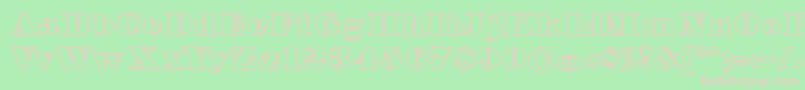 FetteBauerscheAntiquaUnz1Hollow Font – Pink Fonts on Green Background