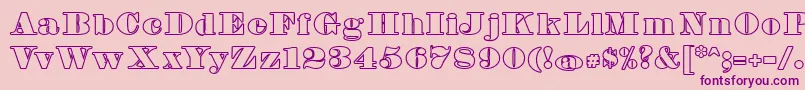 FetteBauerscheAntiquaUnz1Hollow Font – Purple Fonts on Pink Background