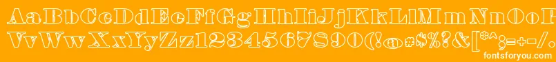 FetteBauerscheAntiquaUnz1Hollow Font – White Fonts on Orange Background