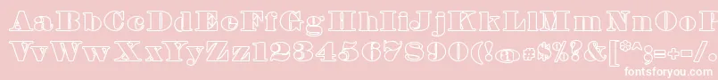 FetteBauerscheAntiquaUnz1Hollow Font – White Fonts on Pink Background