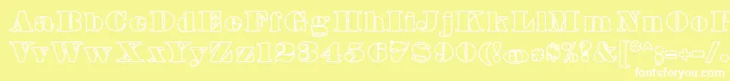 FetteBauerscheAntiquaUnz1Hollow Font – White Fonts on Yellow Background