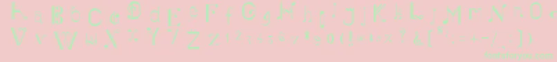 MusikerSingle Font – Green Fonts on Pink Background