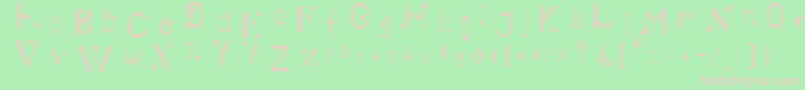 MusikerSingle Font – Pink Fonts on Green Background