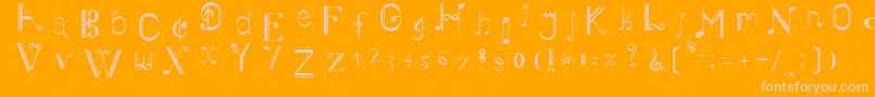 MusikerSingle Font – Pink Fonts on Orange Background