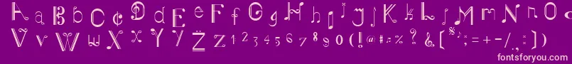 MusikerSingle Font – Pink Fonts on Purple Background