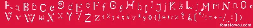 MusikerSingle Font – White Fonts on Red Background