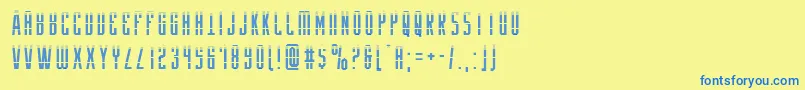 Yfilesgrad Font – Blue Fonts on Yellow Background